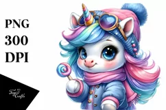 Playing Baby Unicorn, PNG Product Image 3