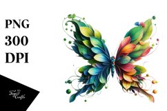 Abstract Vibrant Butterfly PNG Product Image 3
