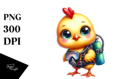 Goofy Baby Chicken, PNG Product Image 1