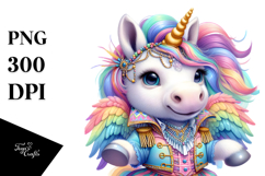 Colorful Baby Unicorn Zydeco Dancer PNG Product Image 1