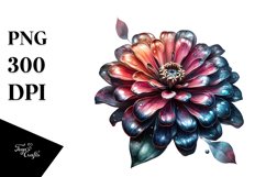 Glossy Zinnia with Metallic | Clipart Product Image 1