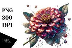 Glossy Zinnia PNG Product Image 1