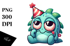Sarcastic Suggar Skull, Party Hat PNG Product Image 1