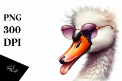Vibrant Swan Watercolor Sunglasses Clipart Product Image 3