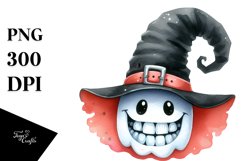 Funny Watercolor Halloween Hat Clipart Product Image 1