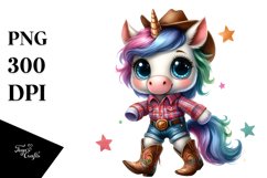 Expressive Baby Unicorn Clipart Product Image 1