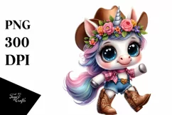 Funny Baby Unicorn Cowboy Boots Product Image 3