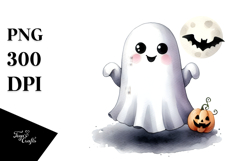 Funny Halloween Ghost Clipart Product Image 1