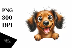Funny Dachshund, Popping Eyes | Sublimation | Clipart Product Image 1
