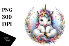 Detailed Baby Unicorn PNG Product Image 1