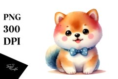 Colorful Watercolor Shiba Inu | Sublimation | Clipart Product Image 3