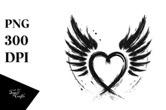 Heart with Wings, Transparent PNG Product Image 1