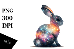 Silhouette Bunny Sitting PNG Product Image 1
