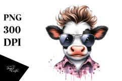 Funny Cow with Happy Expression, PNG Product Image 1