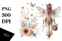 Watercolor Boho Fairy, Transparent PNG Product Image 1