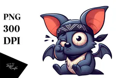 Goofy Bat with Bandana PNG Product Image 1