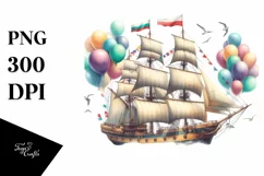 Vintage Sailboat Watercolor Product Image 3