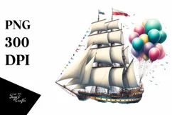 Vintage Sailboat Watercolor Product Image 1