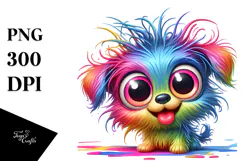 Crazy Looking Cartoon Puppy | Sublimation Clipart Product Image 1