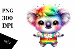 Colorful Cute Baby Koala Clipart Product Image 3