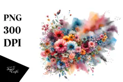Flower Half of Spring Flowers PNG Product Image 1