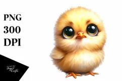 Confused Baby Chick Portrait | Sublimation | Clipart Product Image 3