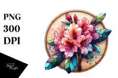 Colorful Wooden Stained Rhododendron Clipart Product Image 3