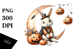 Spooky Halloween Bunny PNG Product Image 1