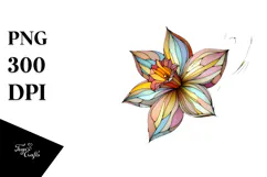Abstract Pastel Wooden Small Stained Daffodil , 20 oz Product Image 1