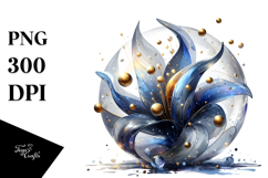 Glossy Lobelia with Golden Insertions PNG Product Image 1