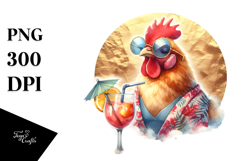 Funky Chicken with Cocktail, Transparent PNG Product Image 1