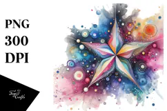 Colorful Abstract Pastel Star | Sublimation | Clipart Product Image 1