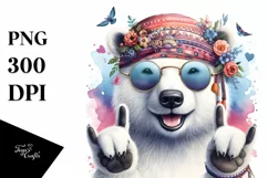 Funny Polar Bear Smiling Rocker Sign | Clipart Product Image 3