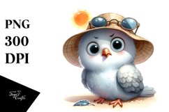 Funny Baby Dove Sun Hat Clipart Product Image 3