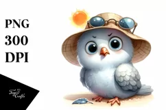 Funny Baby Dove Sun Hat Clipart Product Image 3