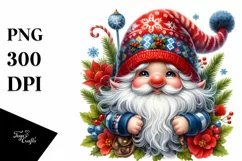 Detailed Vibrant Christmas Gnome PNG Product Image 1