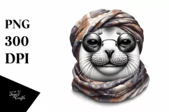 Funny Seal Portrait Smiling - Summer Clipart Product Image 3