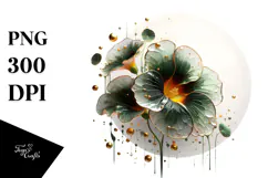 Abstract Nasturtium Made of , High-Quality PNG Product Image 1