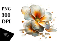 Abstract Nasturtium Made of , High-Quality PNG Product Image 1