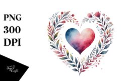 Watercollor Heart PNG Product Image 1