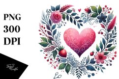 Watercollor Heart PNG Product Image 1