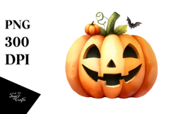 Funny Jack-O&#039;-Lantern Digital Painting PNG Product Image 1