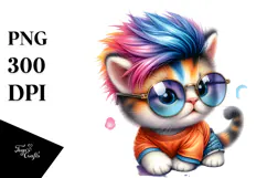 Cute Baby Cat with Expressive Face Transparent PNG Product Image 1