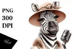 Washed Zebra Funny Cute Vintage Portrait | Sublimation Product Image 1