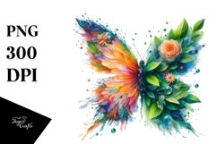 Abstract Vibrant Butterfly PNG Product Image 3