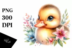 Cute Baby Duck with Big Eyes PNG Product Image 3