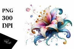 Glossy Lily made of , Abstract PNG Product Image 3
