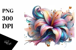 Vibrant Lily made of , Glossy PNG Product Image 3
