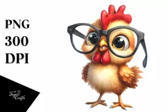 Baby Rooster Watercolor Clipart Product Image 3