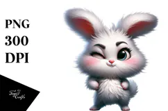 Whimsical Cartoon Bunny PNG Product Image 1